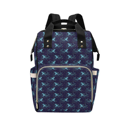 Shark Print Design LKS306 Diaper Bag Backpack