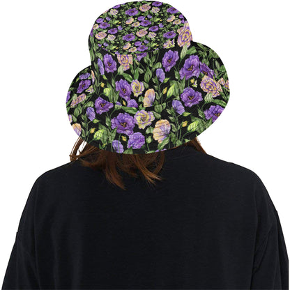 Lisianthus Pattern Print Design LT02 Unisex Bucket Hat