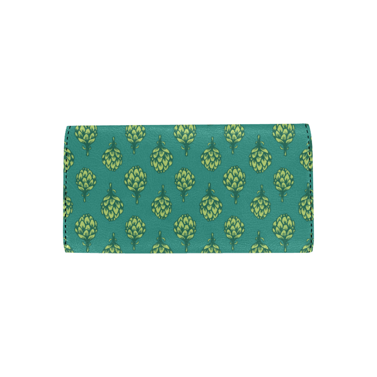 Artichoke Pattern Print Design 04 Women's Trifold Wallet