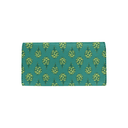 Artichoke Pattern Print Design 04 Women's Trifold Wallet