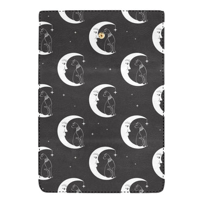 Moon with Cat Pattern Print Design 04 Women's Trifold Wallet
