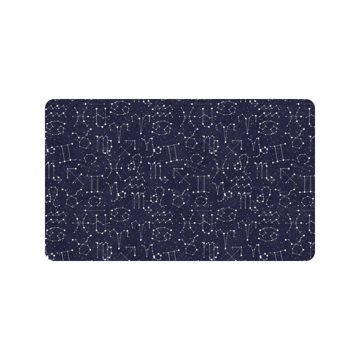 Zodiac Pattern Design Print Rubber Doormat