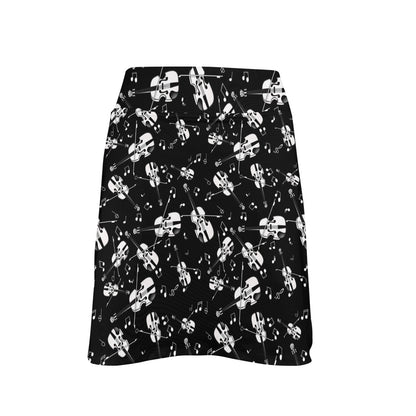 Violin Print Design LKS404 17" Golf & Pickleball Skort with Pockets