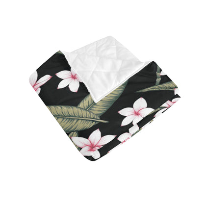 Plumeria Pattern Print Design PM021 Premium Quilt