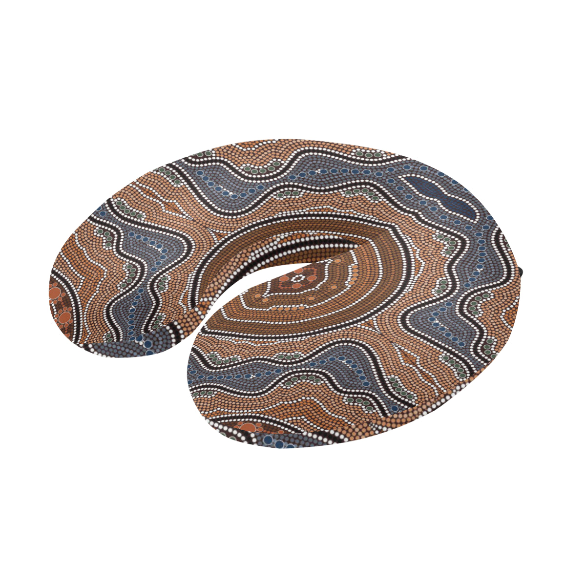 Aboriginal Pattern Print Design 01 U-Shaped Travel Neck Pillow