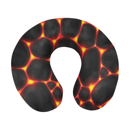 Lava Pattern Print Design 01 U-Shaped Travel Neck Pillow