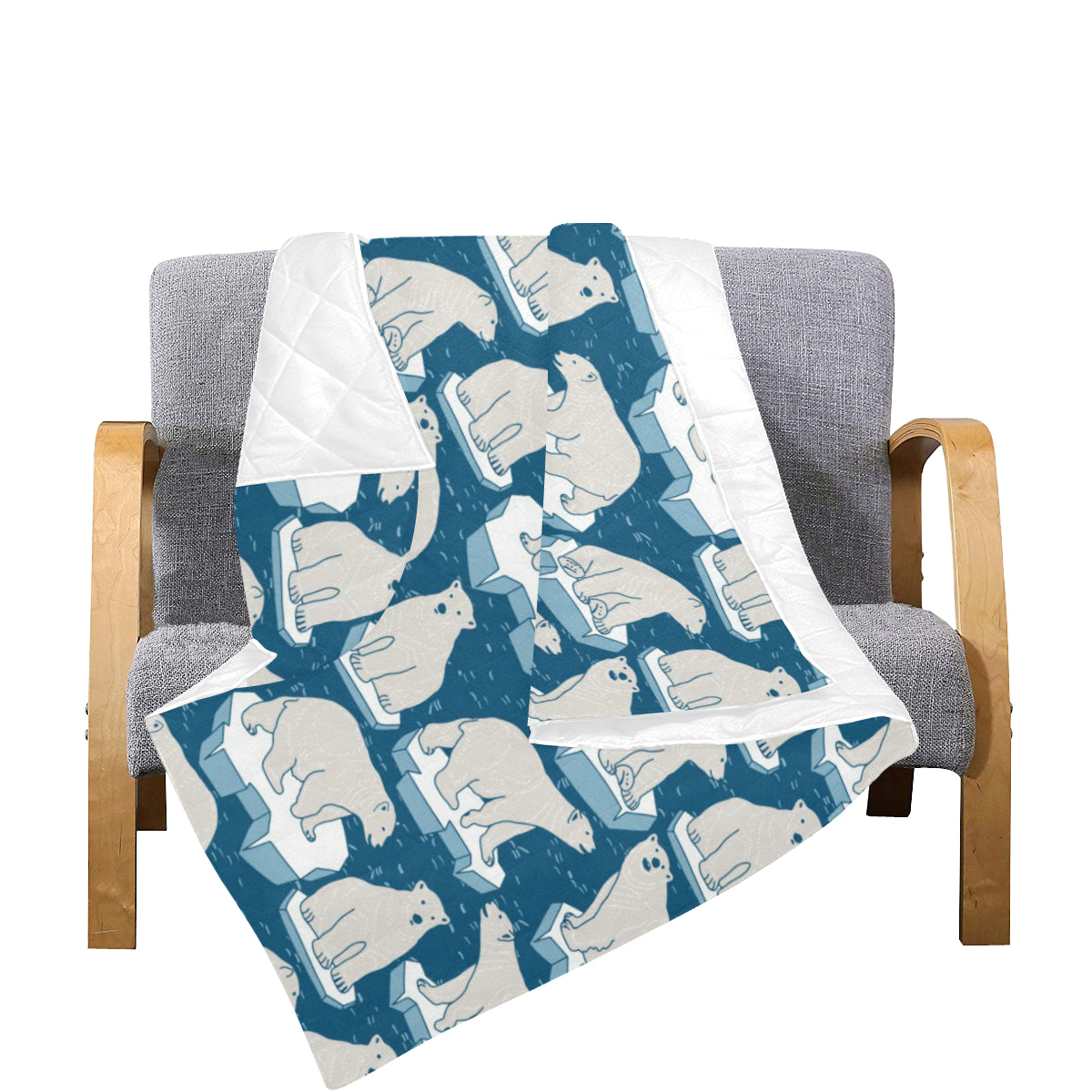 Polar Bear Pattern Print Design PB03 Premium Quilt