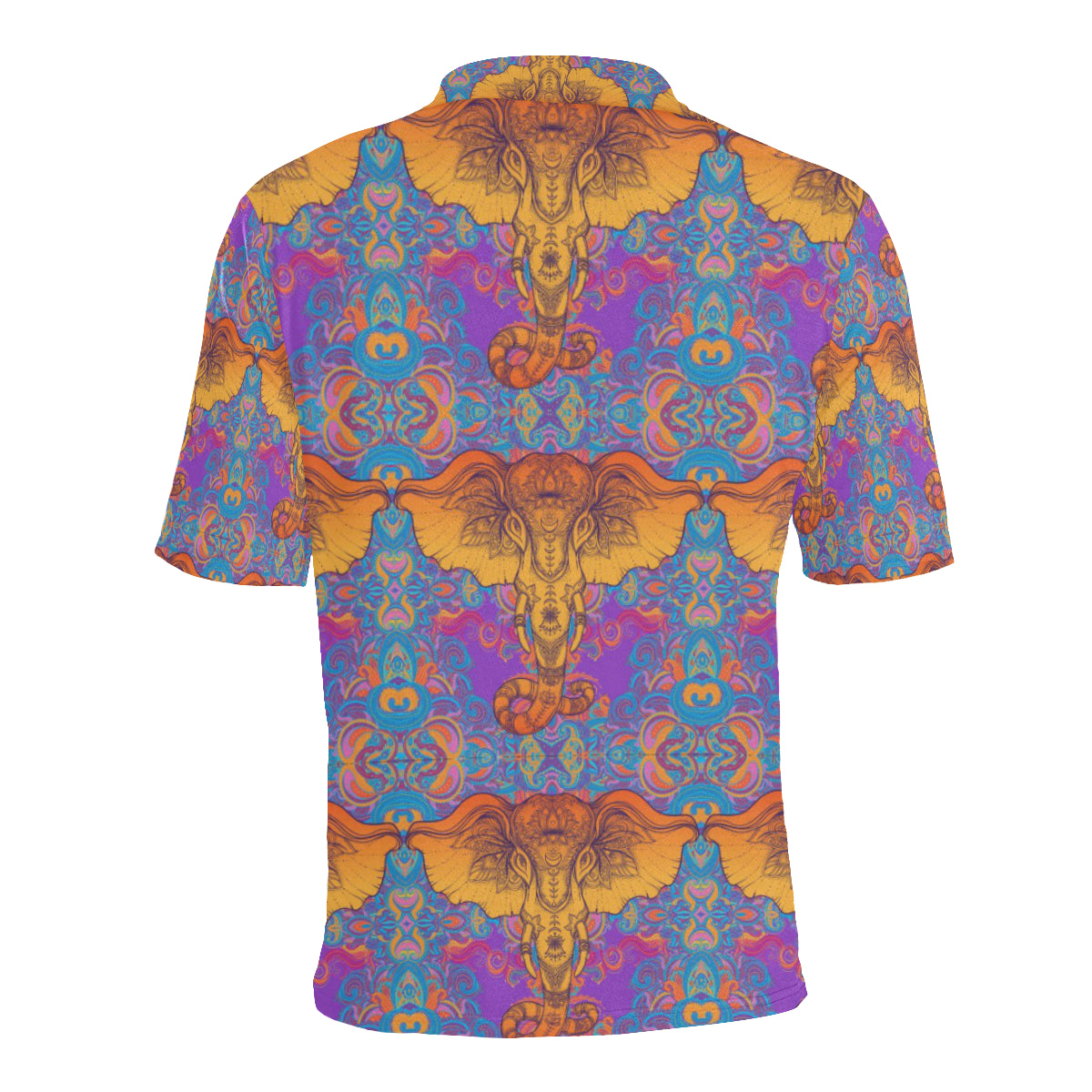 Gold Elephant Indian Men Polo Shirt