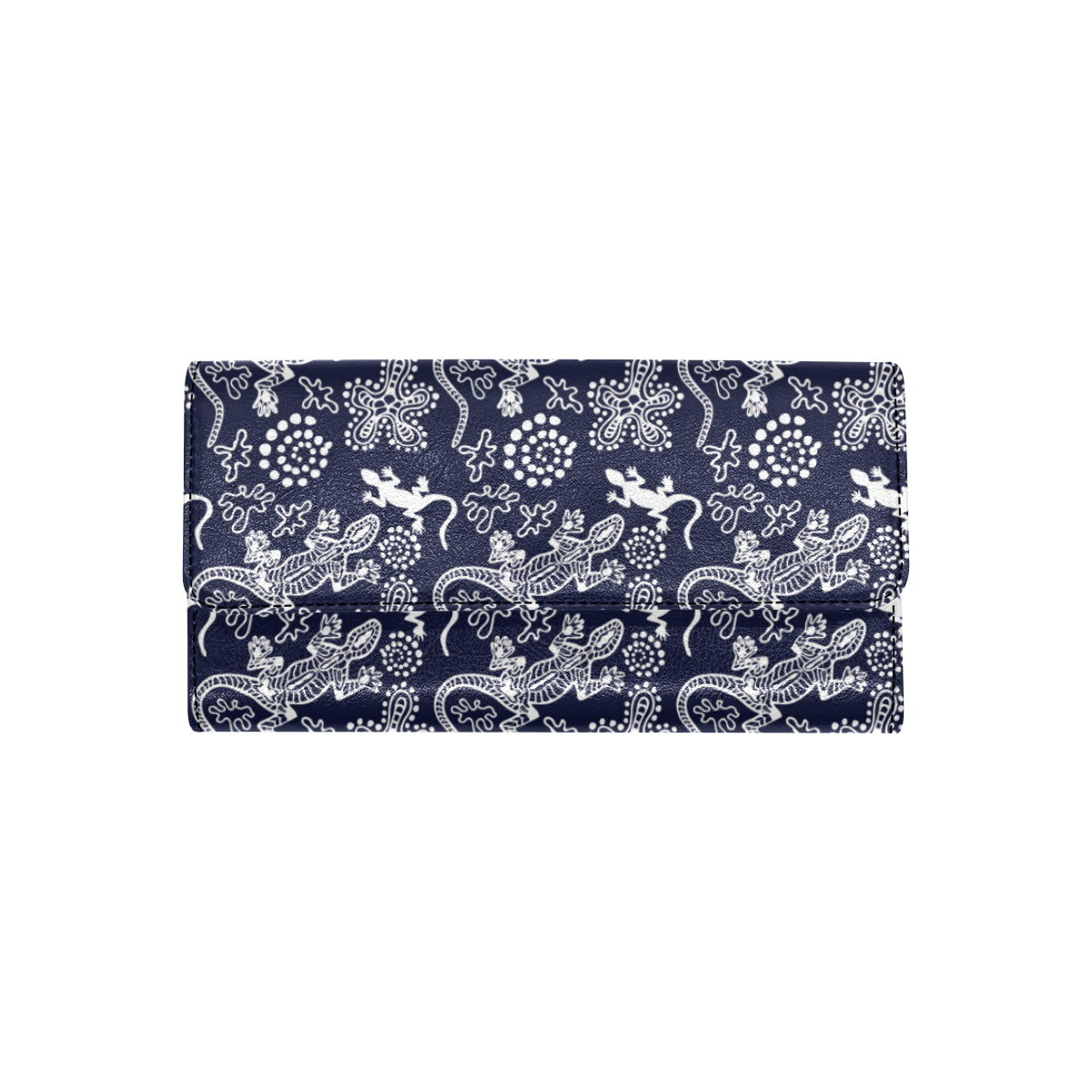 lizard Pattern Print Design 03 Women's Trifold Wallet