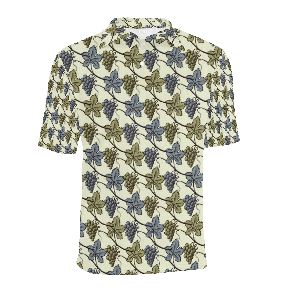 Grape Pattern Print Design GP03 Men Polo Shirt