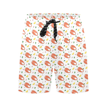 Salmon Steak Print Design LKS303 Men's Swim Trunks Beach Shorts