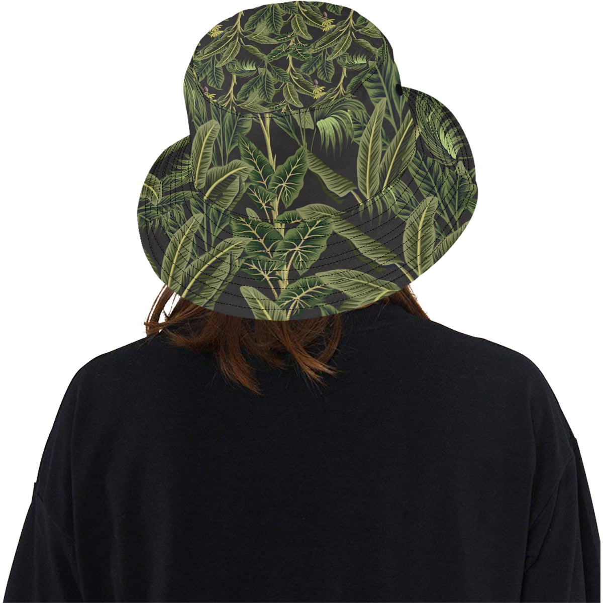 Banana Leaf Pattern Print Design BL04 Unisex Bucket Hat