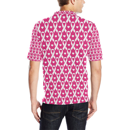 Breast cancer Pattern Print Design 05 Men Polo Shirt