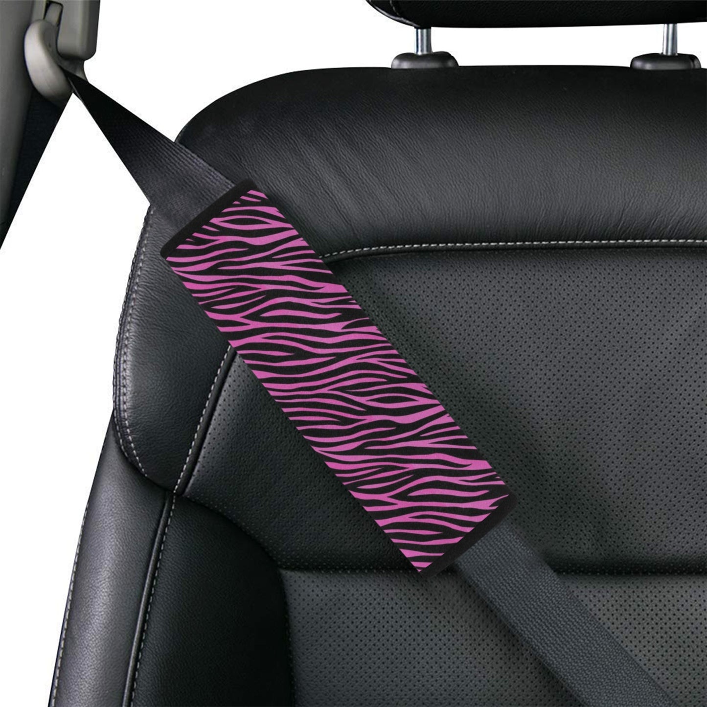 Zebra Pink Print Design LKS304 Car Seat Belt Cover