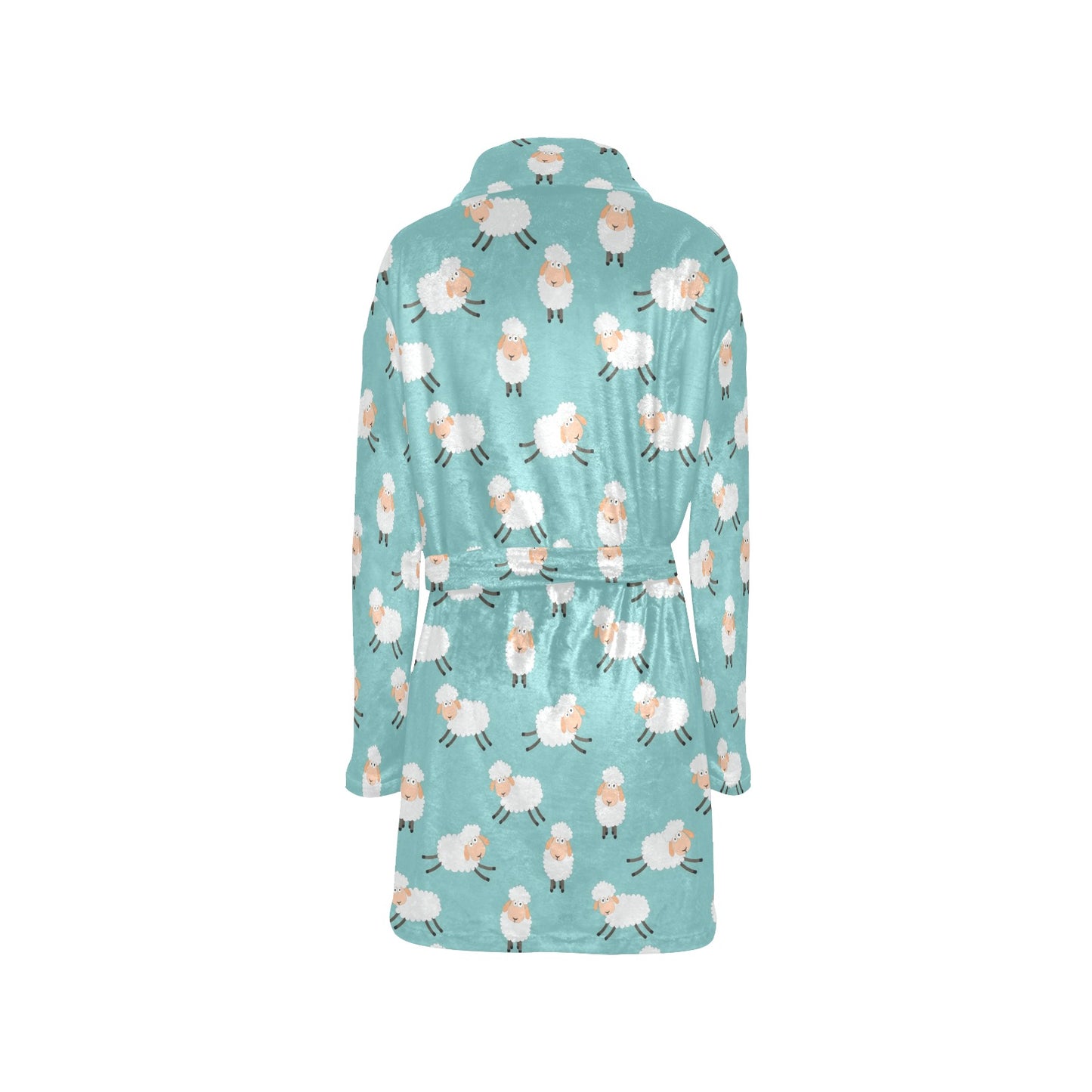 Sheep Print Design LKS406 Women's Fleece Robe