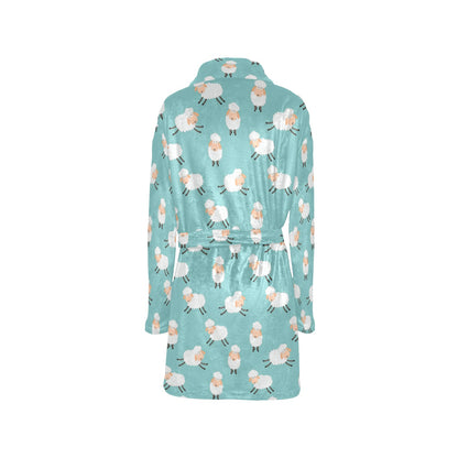 Sheep Print Design LKS406 Women's Fleece Robe