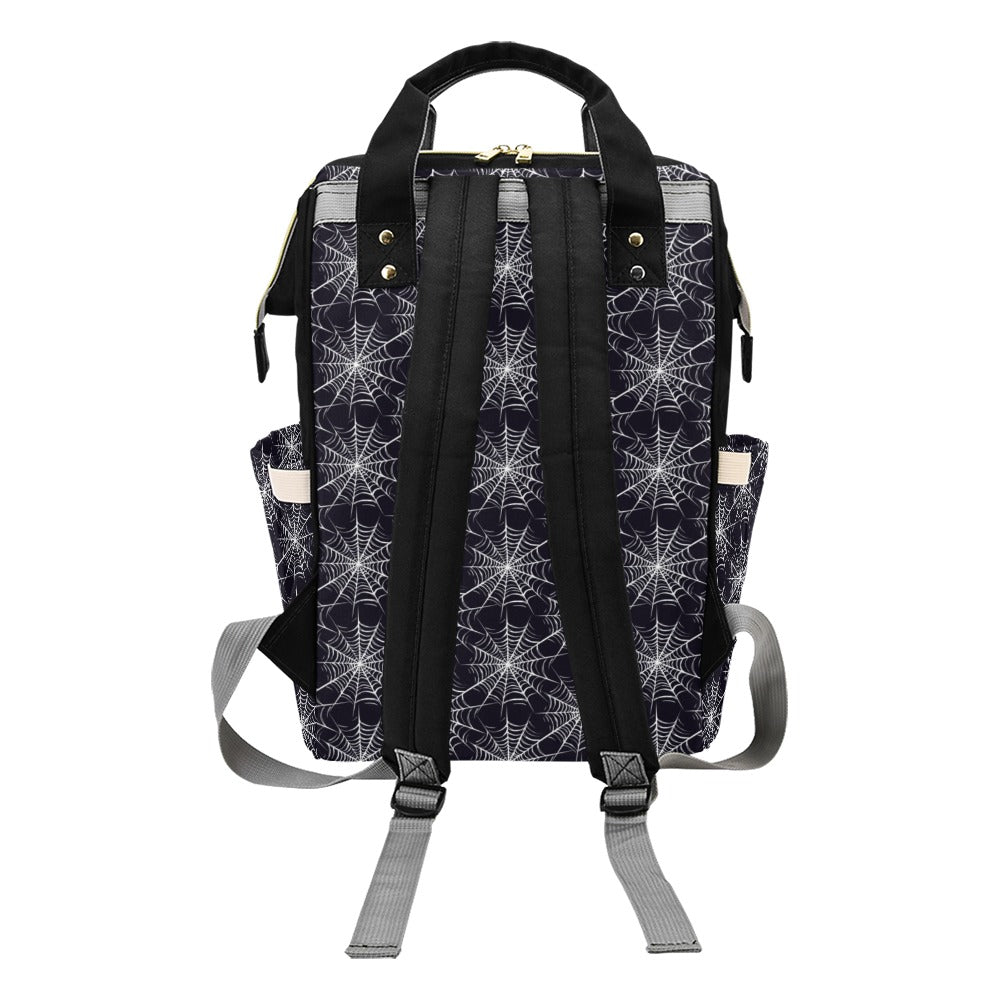 Spider Web Print Design LKS303 Diaper Bag Backpack