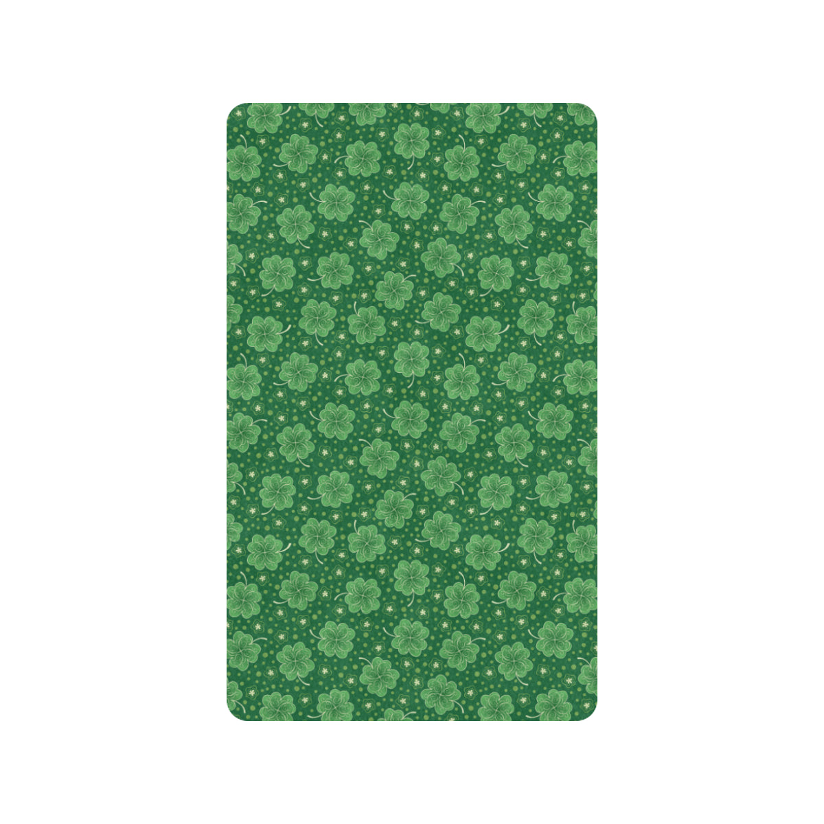 Shamrock Design Print Rubber Doormat