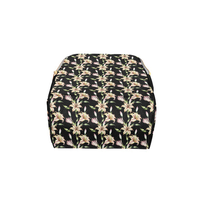 Lily Pattern Print Design LY05 Diaper Bag Backpack
