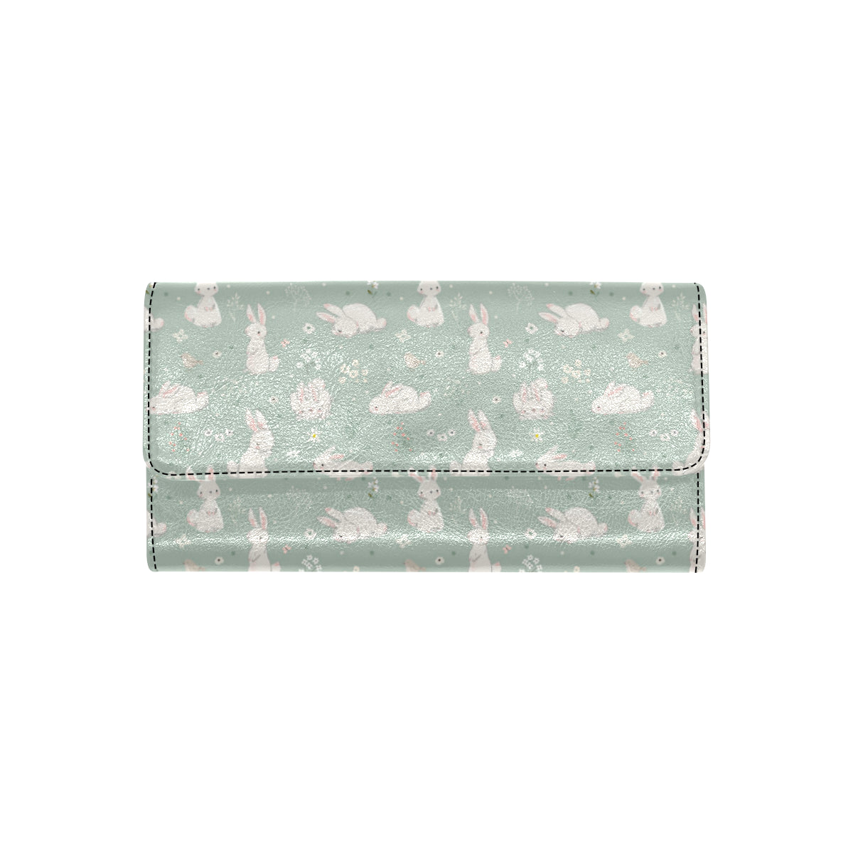 Bunny Pattern Print Design 03 Women's Trifold Wallet
