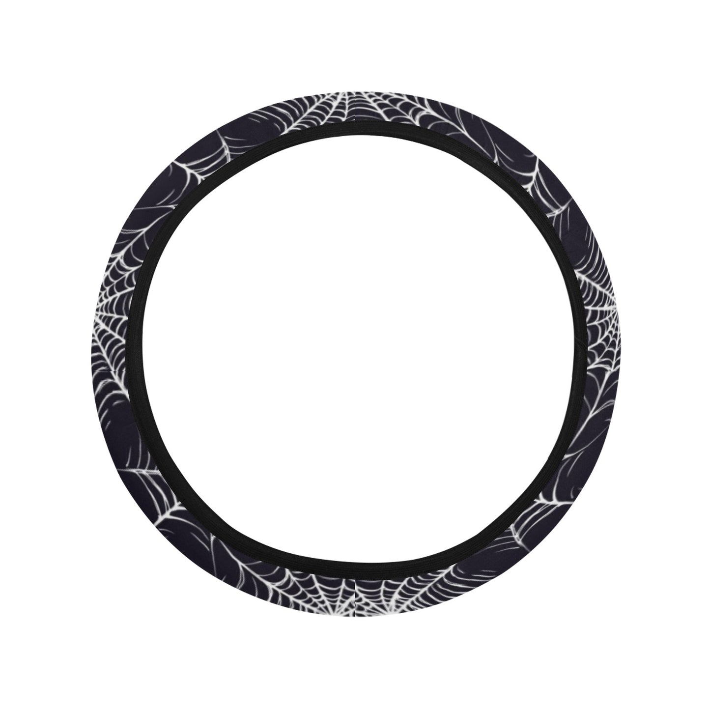 Spider Web Print Design LKS303 Steering Wheel Cover with Elastic Edge