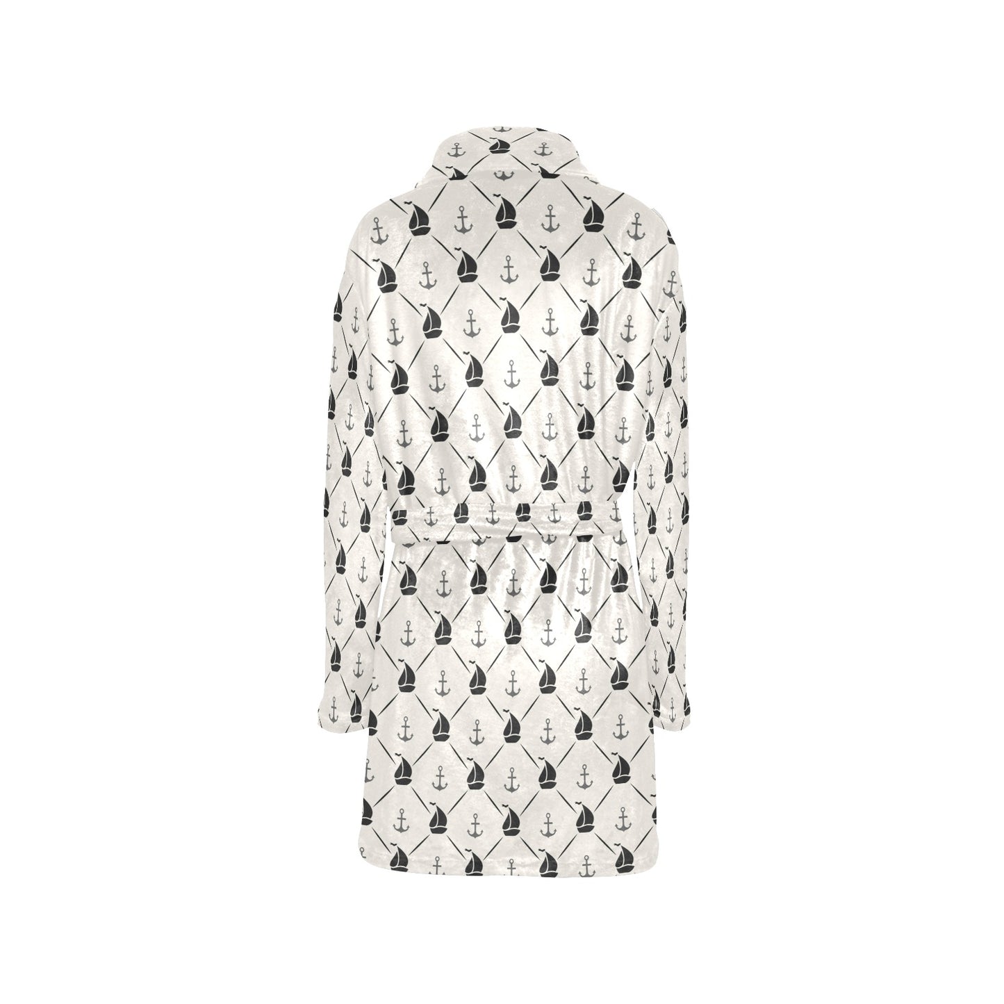 Sailboat Print Design LKS302 Women's Fleece Robe