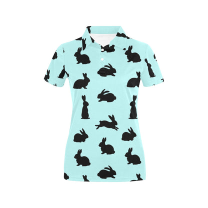 Rabbit Pattern Print Design RB010 Women's Polo Shirt