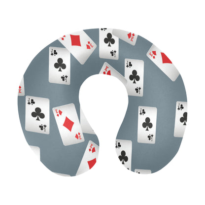 Poker Cards Pattern Print Design A05 U-Shaped Travel Neck Pillow