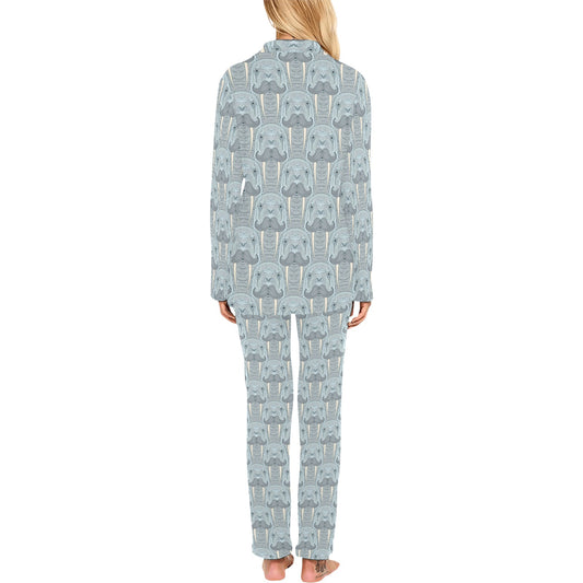 Walrus Print Design LKS402 Women's Long Pajama Set