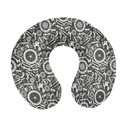Bicycle Tools Pattern Print Design 02 U-Shaped Travel Neck Pillow