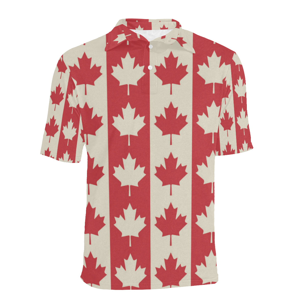 Maple Leaf Pattern Print Design 02 Men Polo Shirt