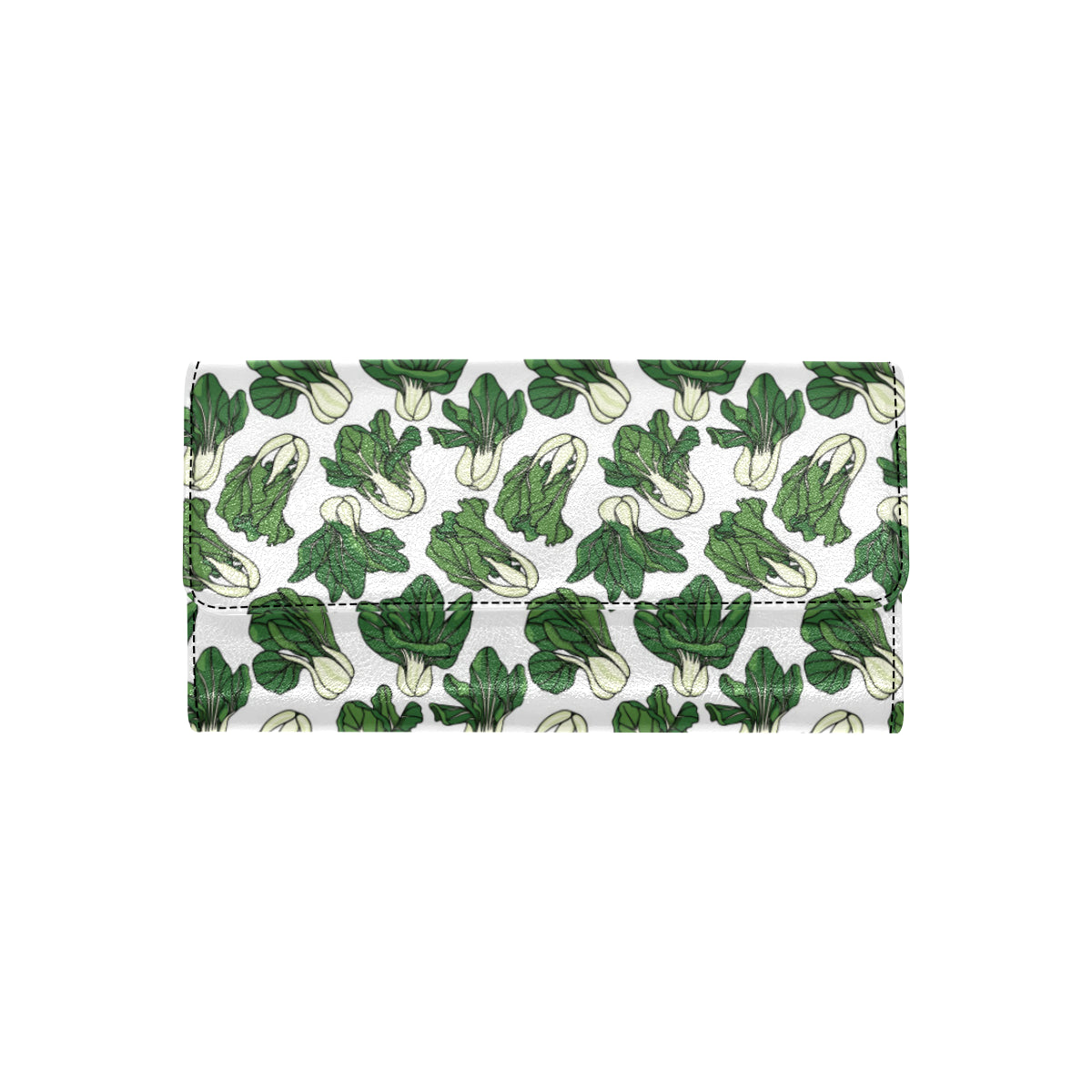 Bok Choy Pattern Print Design 02 Women's Trifold Wallet