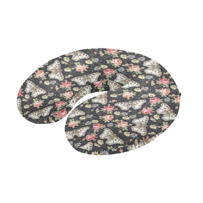 Butterfly Flower Pattern Print Design 07 U-Shaped Travel Neck Pillow