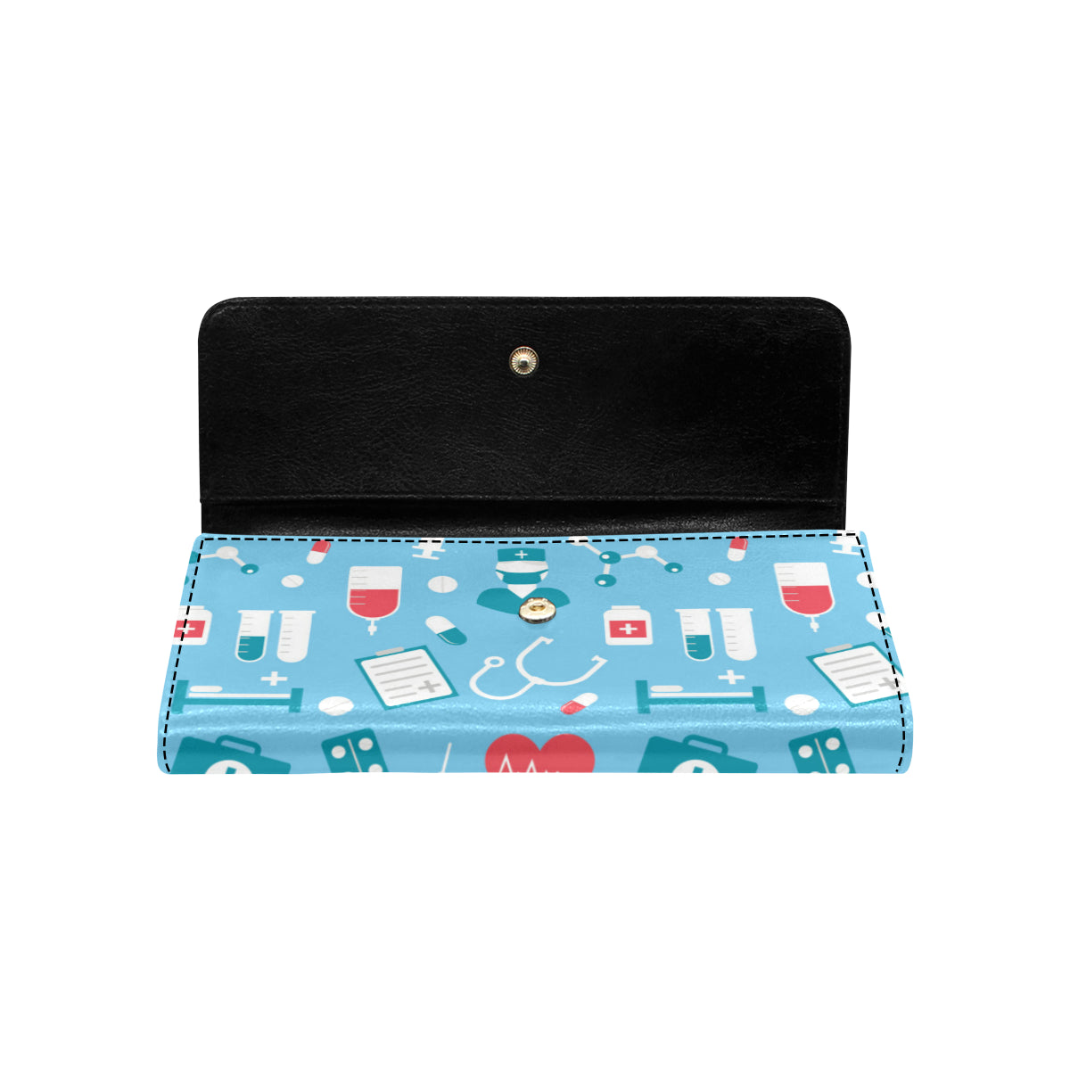 Nurse Pattern Print Design A03 Women's Trifold Wallet