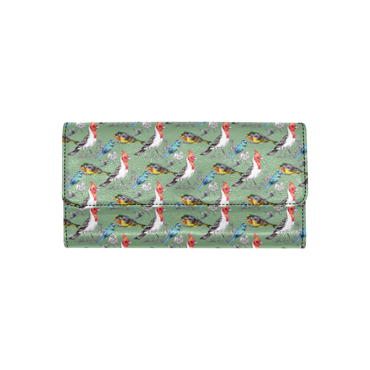 Birds Pattern Print Design 07 Women's Trifold Wallet