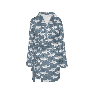 Shark Print Design LKS305 Women's Fleece Robe