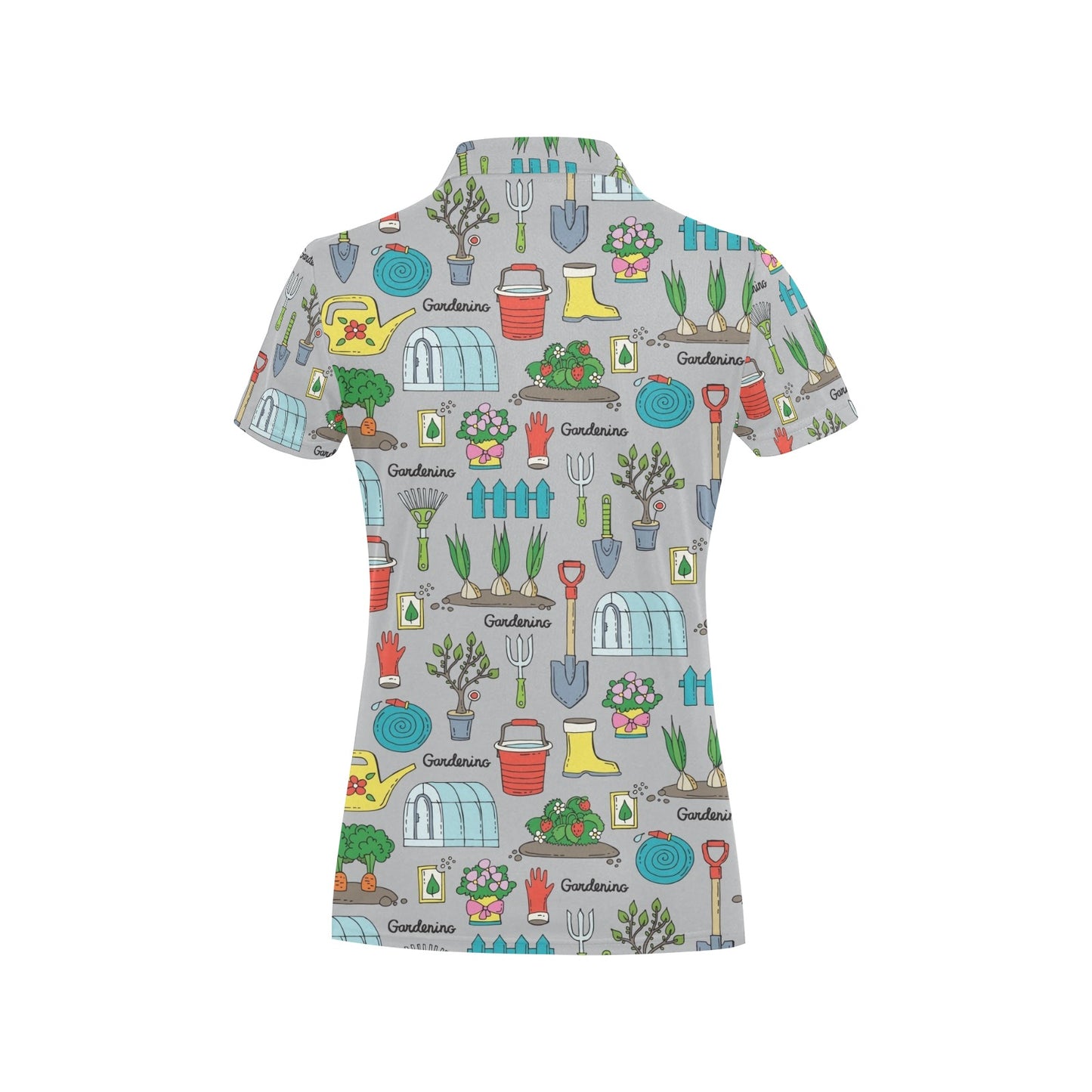 Gardening Pattern Print Design G07 Women's Polo Shirt