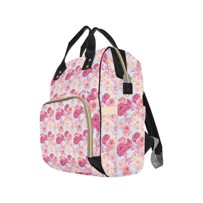 Lisianthus Pattern Print Design LT05 Diaper Bag Backpack