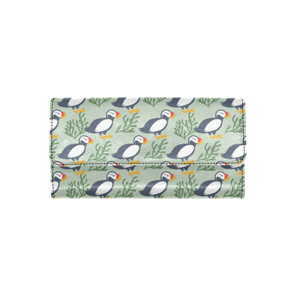 Puffin Pattern Print Design A04 Women's Trifold Wallet