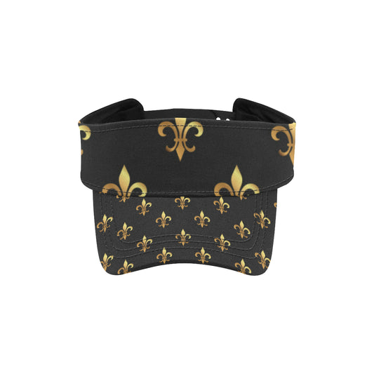 Fleur De Lis Gold Pattern Print Design 03 Unisex Sun Visor