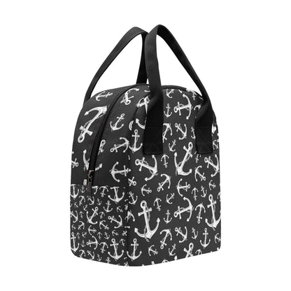 Anchor Black White Insulated Lunch Bag