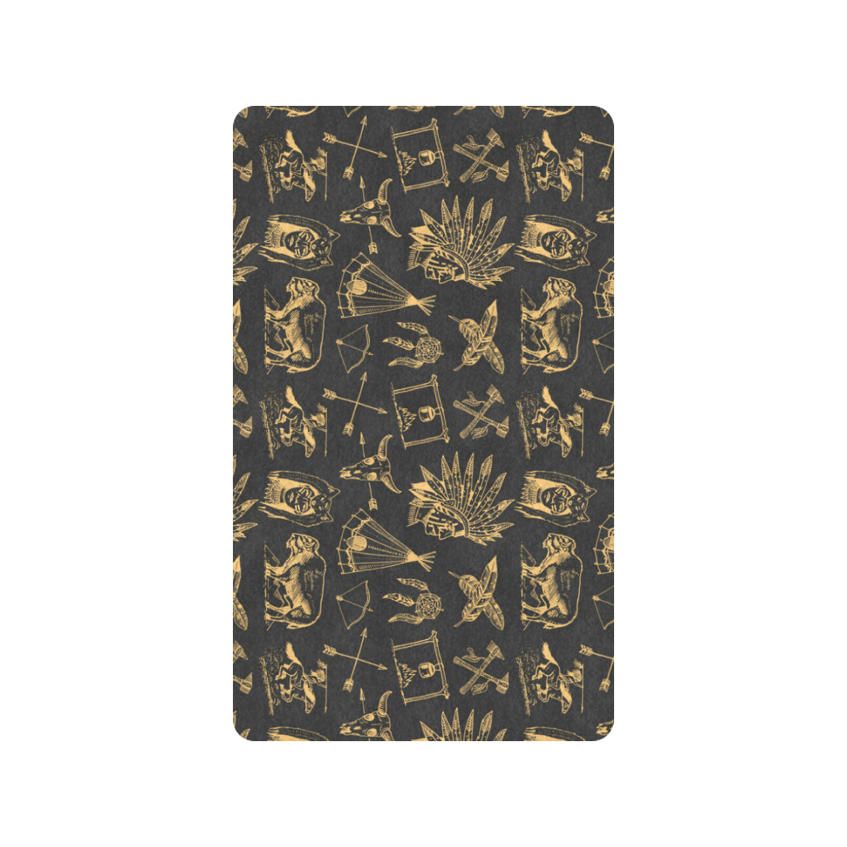 American indian Gold Style Rubber Doormat
