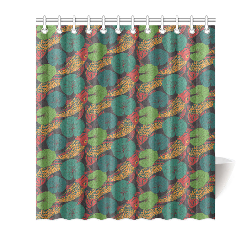 KOI Fish Pattern Print Design 01 Shower Curtain