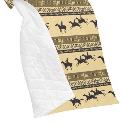 Horse Pattern Prnt Premium Quilt