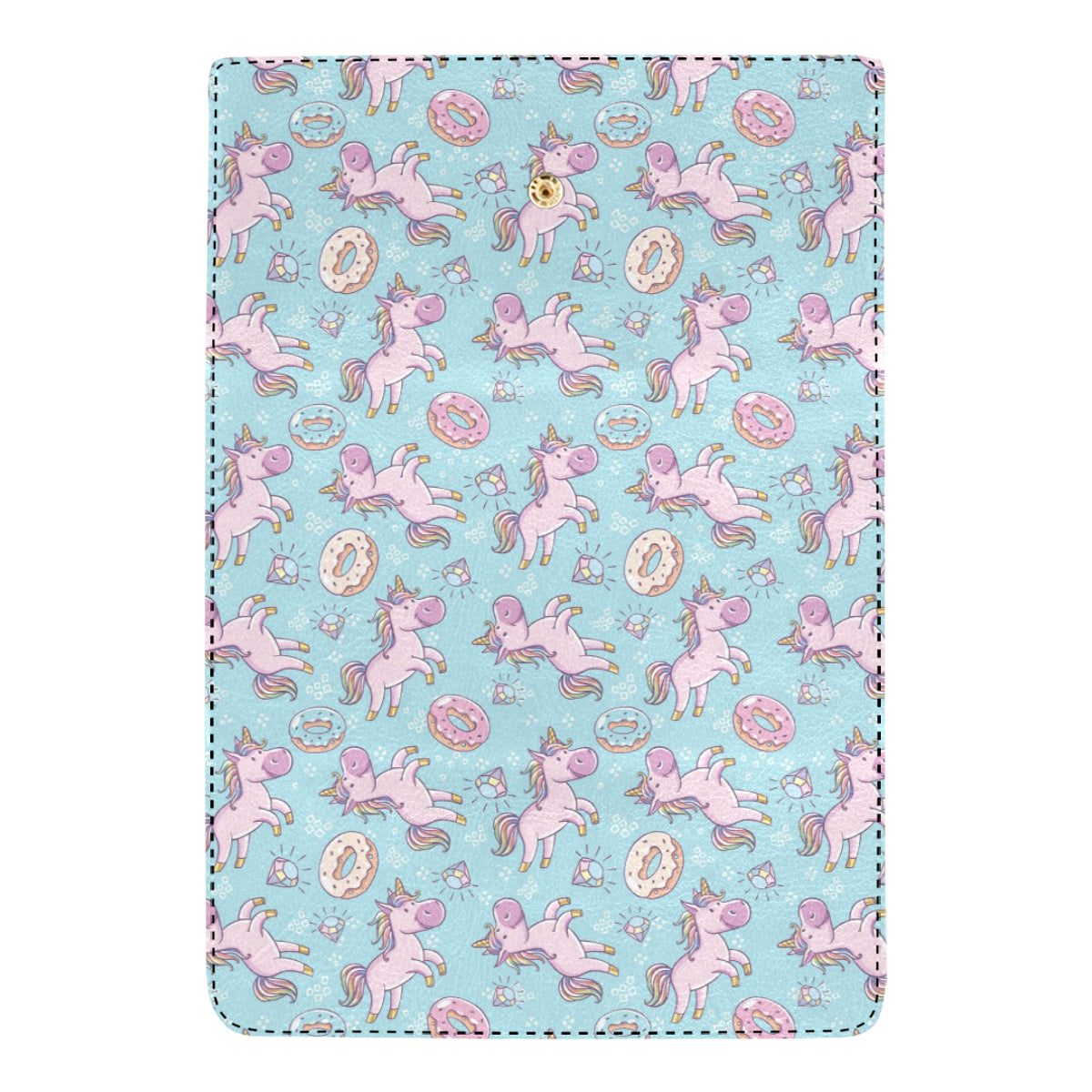 Donut Unicorn Pattern Print Design DN016 Women's Trifold Wallet