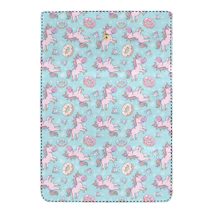 Donut Unicorn Pattern Print Design DN016 Women's Trifold Wallet