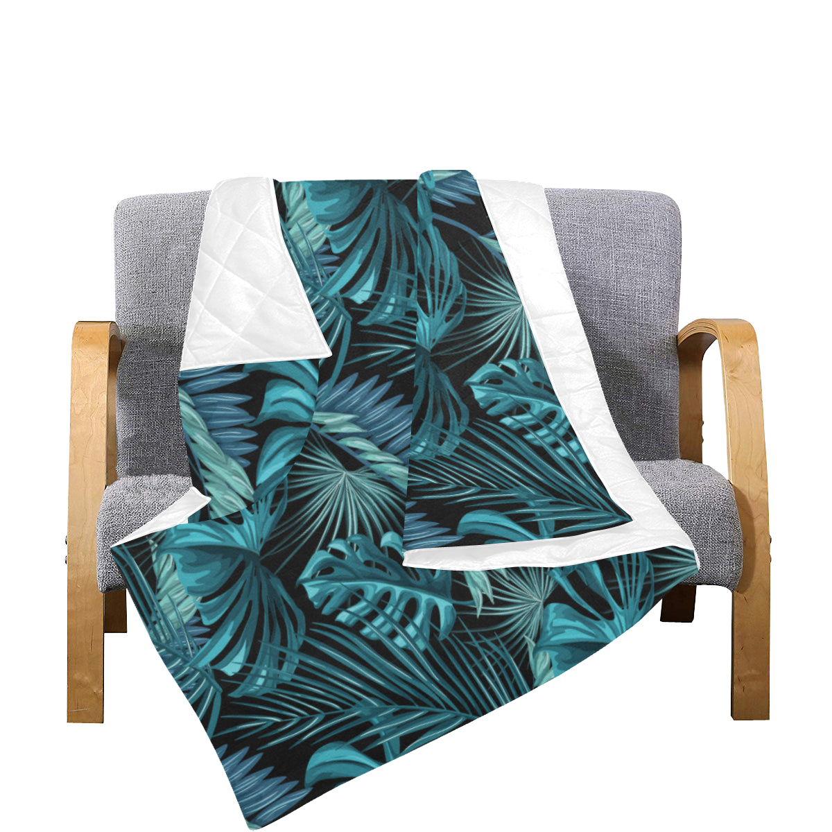 Palm Leaf Pattern Print Design A03 Premium Quilt