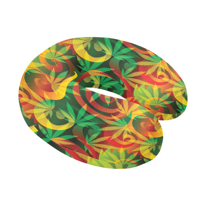 Rastafarian Pattern Print Design A01 U-Shaped Travel Neck Pillow