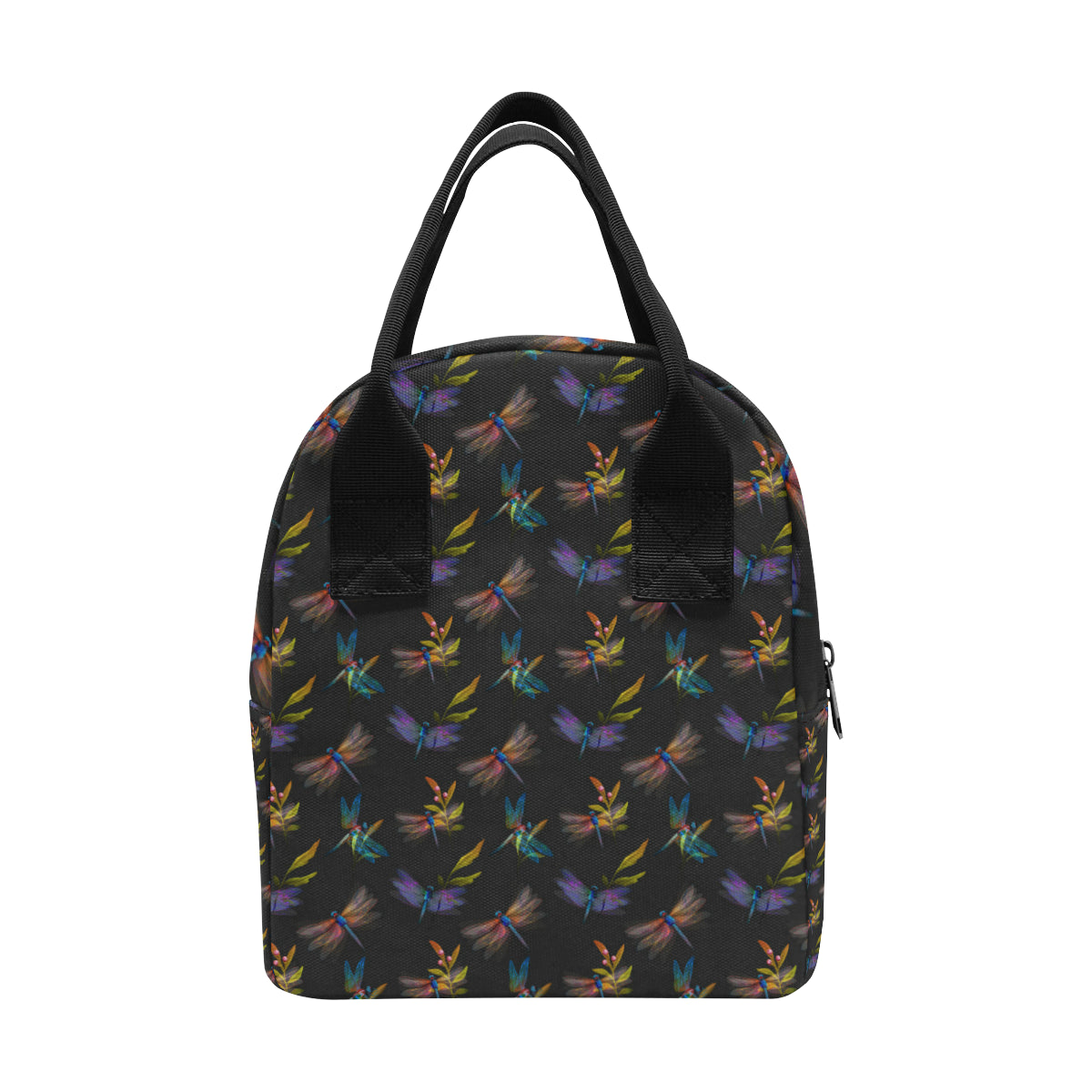 Dragonfly Colorful Realistic Print Insulated Lunch Bag