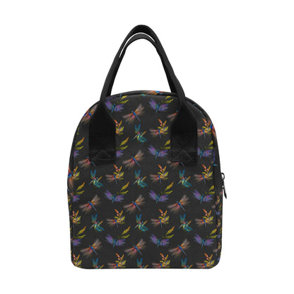 Dragonfly Colorful Realistic Print Insulated Lunch Bag